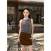 Returns No Exchanges Wardrobe Regular Wool Inner Outer Wear Vest Women's Sleeveless Top Solid Color Versatile 0558_ecoleips.com
