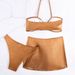 Aria Basics Cross-border Three-piece Bikini Set, European And American Sexy Foreign Trade Skirt-style Cover-up, Metal Hollow-out_ecoleips.com