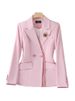 Women's Clothing Pink suit jacket professional temperament_ecoleips.com