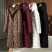 Women's Detachable Hooded Long Puffer Coat With Waist Tie - Winter Warm Quilted Jacket In Solid Colors (Black, Beige, Coffee, Angora Red)_ecoleips.com