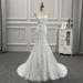 European and American wedding dress 2025 new style tube top slim fishtail trailing sweet lace French bride going out light wedding dress female_ecoleips.com