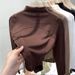 This Women's Top Features A Fishbone-Shaped Design With An Irregular Pattern, Combining Vintage Elements For Autumn And_ecoleips.com