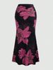Women's Clothing Women's Full Print Pleated A Line Skirt Leisure Vacation Long Women's Clothing_ecoleips.com