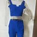 Women's Clothing new summer sexy suspenders solid color high waist slim straight pants suit_ecoleips.com