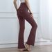 Women's Clothing High Waist Workwear Yoga Pants Slightly Flared Peach Hip Women's Tight Training Sports Running Autumn And Winter Fitness Pants_ecoleips.com