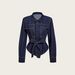 Waist-Defining Denim Jacket With Detachable Belt – Effortless Chic For Global Citizens (Versatile Blue Blazer,Seasonal Staple)_ecoleips.com