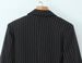 Striped Double-Breasted Blazer – Asymmetric Peplum Hem Tailored Jacket With Kinetic Hem_ecoleips.com