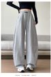 Black Sweatpants Women's Autumn And Winter 2025 New Velvet Loose Casual Wide-leg Sweatpants Scimitar Banana Pants_ecoleips.com