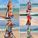 Women's 100% Cotton Beach Cover Up Dress - Boho Print Sun Shirt, Loose Fit Swimwear Cover Up, Vacation Long Sleeve Tunic For Pool_ecoleips.com