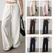 Amazon's New Cross-border European And American Foreign Trade Casual Loose Striped Drawstring Elastic Waist Multi-color_ecoleips.com