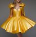 Petite Women's Solid Color Halter Evening Dress With Bow Design Short Dress For Birthday Parties And Prom_ecoleips.com