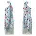 Summer 2025 Women's Tassel Print Off-Shoulder Halter Neck Long Dress Slim Waist Cross Border Fashion Casual Maxi Dress_ecoleips.com