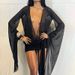 Women's Clothing Supply Sexy Mesh Low Cut Mini Short Dress_ecoleips.com