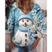 3D Digital Print V-Neck Sweater – Women’s Chunky Knit Pullover (S-5XL, Polyester Blend, Elegant & Streetwear Versatile)_ecoleips.com