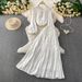 Elegant 3d Floral Blouse & High-Waist Skirt Set – Romantic Lantern Sleeves & Feminine A-Line Midi Skirt (One Size, 15 Colors)_ecoleips.com