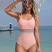 Women's One Piece Swimsuit European American Style Tight Fit Conservative Bikini Wholesale Best Selling Summer Spring Autumn Polyester Simple Style Vacation Style_ecoleips.com