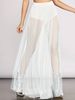 Sexy See-through Pleated Skirt For Women, Lace Bodycon Skirt, Fashionable Sparkly Polka Dot Mesh High-waisted Skirt._ecoleips.com