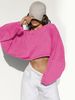 Off-the-shoulder Round-neck Pullover For European Women, Short Style, Sporty Base Layer Shirt With Long Sleeves_ecoleips.com