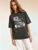 Women's Loose-fitting T-shirt, Urban Street Style, Suitable For Casual Occasions, Round Neck And Short Sleeves._ecoleips.com