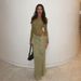 Women's Sexy Off Shoulder Sheer Mesh Panel Maxi Dress – Elegant Party Evening Gown_ecoleips.com
