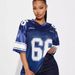 Women's Clothing Splicing Letter Printing Loose Sports Style Jersey Short Sleeve T shirt_ecoleips.com