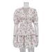 V-neck Tie Ruffle Floral Short-sleeved Sexy A-line Dress 2026 New European And American Women's Fashion_ecoleips.com