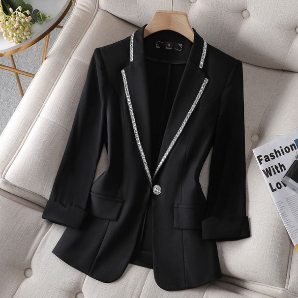 Women's Clothing White small suit jacket for women 2023 new spring and autumn Korean style casual high-end fashion suit ladies tops_ecoleips.com
