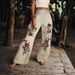 Women's Clothing Women's Casual Printed Trousers Drawstring Elastic Waist Summer Fashion Pants Style For Formal & Casual For Women_ecoleips.com