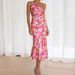 20206 Spring New Style Cross-Border European And American Foreign Trade Women's Fashion Printed Asymmetrical Neck_ecoleips.com