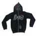 "Y2K Rhinestone Hooded Cardigan – Glam Grunge Unisex Sweatshirt, Oversized Fit With Crystal Accents, Retro Streetwear For Halloween & Beyond_ecoleips.com
