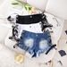Sexy High Waist Ripped Denim Shorts For Women – Stretchy Distressed Summer Hot Shorts With Raw Hem, Plus Size S/M/L, White/Black/Blue_ecoleips.com