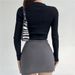 Temperament High Waist Slim Fit Long Sleeve Knitted Sweater Women's Top Bottoming Shirt_ecoleips.com