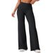 Women's Clothing High Waisted Slim Fit Wide Leg Pants For Women Hip Lifting Slimming Effect Plus Size Fitness Sports Yoga_ecoleips.com