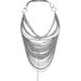 European And American Style INS Summer New Fashion Unique Metal Chain Halter Neck Backless Sexy Hollow-out Women's Tank_ecoleips.com