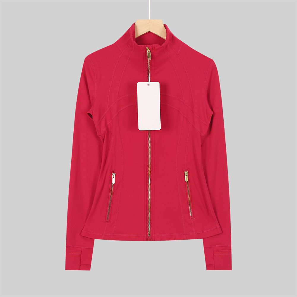 Women's Double Gold Jacket Set Slim Fit Outerwear For Fitness Sports Running Yoga In Stock_ecoleips.com