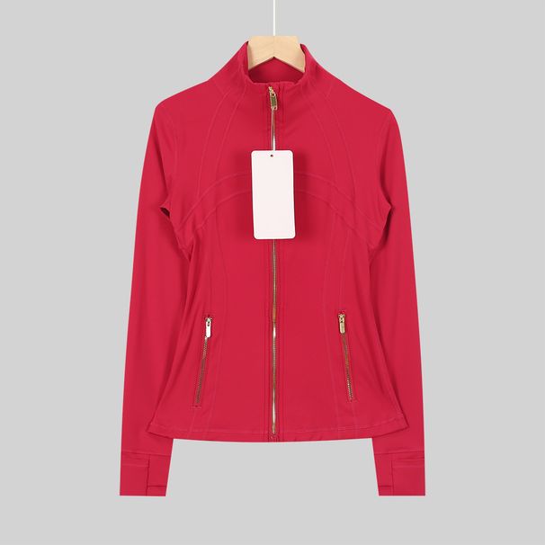 Women's Double Gold Jacket Set Slim Fit Outerwear For Fitness Sports Running Yoga In Stock_ecoleips.com