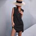 2026 Summer New European And American Products Bestseller V-neck Buttoned Sleeveless Vest Slit Cotton Linen_ecoleips.com
