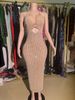 Verve Elegant Fashion Backless V-Neck Sleeveless Rhinestone Embellished Bodycon Long Dress Evening Gown Women's Clothing_ecoleips.com