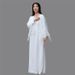 2025 Muslim Women's Clothing Dubai Abaya Black And White Two-Piece Set Islamic Arabic Robe_ecoleips.com