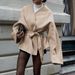 Diyun European And American Elegant Lace-Up Long Sleeve Blazer Women's Fashion 2025 Autumn Winter_ecoleips.com