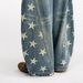 Women's High Waist Wide Leg Jeans Trendy Star Print Side Cutout Casual Cotton Hip Hop Style Loose Fitting Spring/Autumn_ecoleips.com