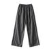 Women's Clothing High Waist Striped Straight Sports Quick Drying Pants Women Autumn Loose Slim Drawstring Wide Leg Casual Pants_ecoleips.com