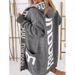 Unisex Hooded Letter Knit Cardigan | Winter Long Sleeve Oversized Sweater Coat (V-Neck, Distressed Print) – Soft Polyester, Machine Washable, S-XXL_ecoleips.com