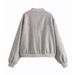 Trendy Long-Sleeve Soft Faux Leather Bomber Jacket For Women - Lightweight Polyester Blend, Relaxed Fit With Stand Collar, Casual Outerwear_ecoleips.com