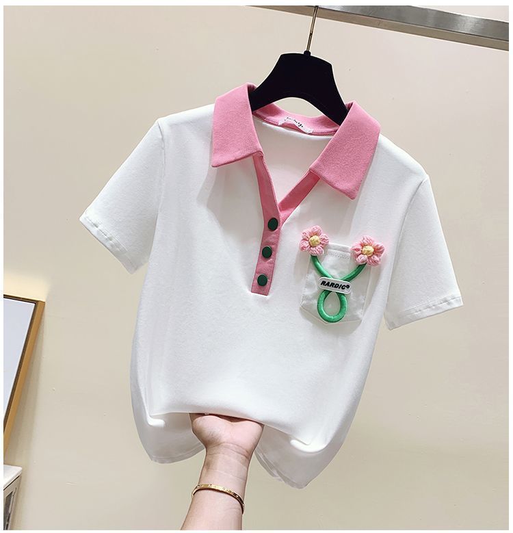 Women's Clothing Fashionable Women's Slim Fit Shirt Color Block Ethnic Style Embroidered Trendy Style Jeans Set_ecoleips.com