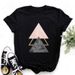 European And American Women's Casual Fashion Simple Geometric Pattern Summer T-shirt_ecoleips.com