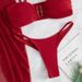 Women's Clothing Beach Long Skirt Split Swimsuit Women's Three Piece Suit Solid Color Hot Girl Sexy Bikini_ecoleips.com