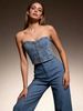 K Sexy And Fashionable Slim Fit Waist Cinched Short Denim Vest For Women_ecoleips.com