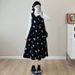 Autumn New Korean Fashion Corduroy 2-Piece Maternity Dress_ecoleips.com