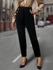 "Tailored Stretch Trousers With Button Accents – Slim-Fit Work Pants With Slant Pockets (Black/Navy/Khaki, S-XXL, Euro-US Office Chic)"_ecoleips.com